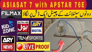 Good News Asiasat 7 with Apstar 76e on 5 Feet dish 2023 | Sky Paksat