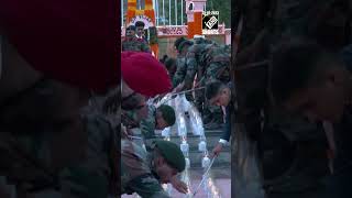 Indian Soldiers lit up lamps at Kargil War Memorial in Ladakh ahead of ‘Kargil Vijay Diwas’