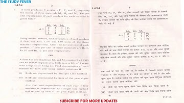 B.com 2nd Year - Business Statistics and Mathematics (B-101) Question Paper [SOL] - 4
