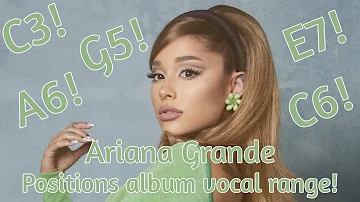 Ariana Grande - Positions album vocal range: C3-G5-C6-C#7(E7)!