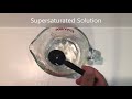 Saturated, Unsaturated and supersaturated solution - video clip