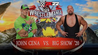 John Cena vs. The Big Show | Wrestlemania Full Match | WWE 2K22 | 4K