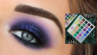 In-Depth Purple/Black Smokey Eye Tutorial | Mikayla x Glamlite Paht 2 Palette