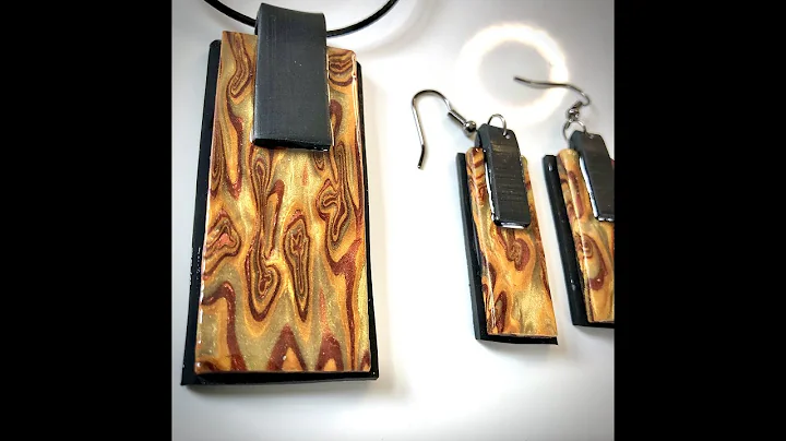 Metallic Mokume-Gane Pendant and Earrings