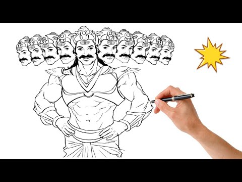 Ravan drawing dashehra Special || drawing rawan || - YouTube