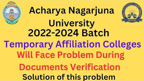 Temporary Affiliation Issues | ANU AKU Split | 2022-24 Batch