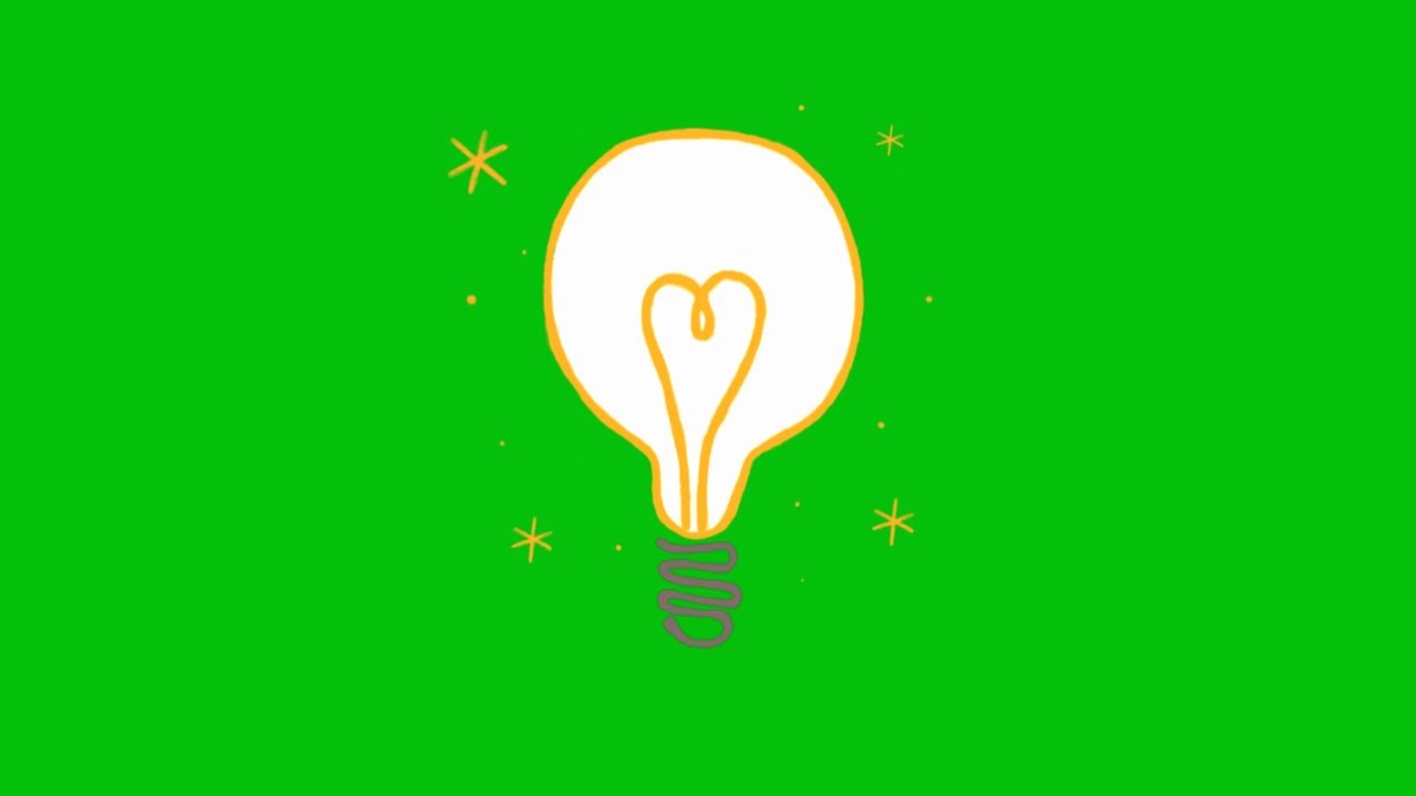 idea bulb Green screen | Green screen animation bulb | Animated Bulb Green Screen | Bulb VFX