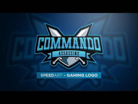 Adobe Illustrator Speed Art | Logo Design Tutorial | Sports Logo | Gaming Logo