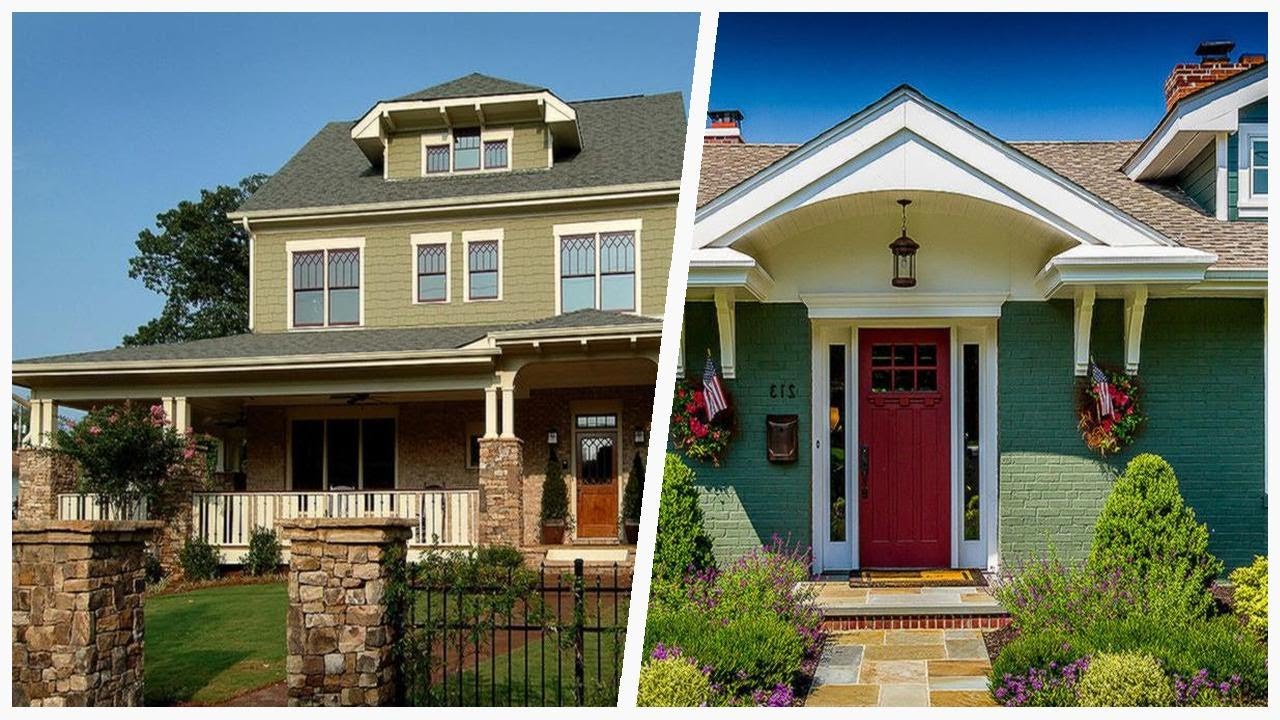 75 Green And Yellow Exterior Home Design Ideas You'll Love ☆ - YouTube