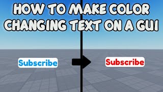HOW TO MAKE A COLOR CHANGING TEXT ON A GUI 🛠️ Roblox Studio Tutorial