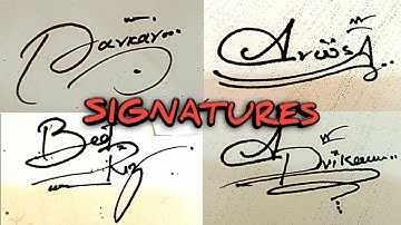 My subscriber signatures II  your name signature how to draw a signature like a billionaire