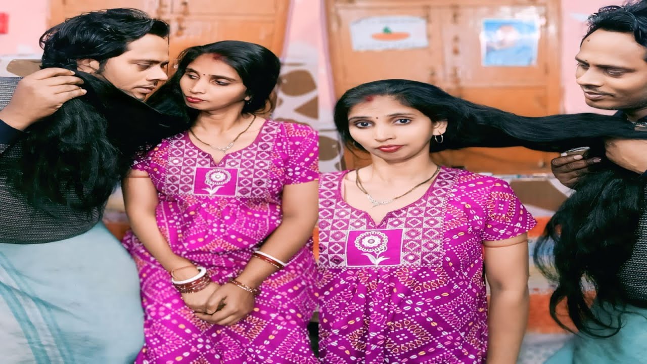 Babita ji long hair Queen ko bulaya chaiy piye uske boyfriend ne /long hair smiling 