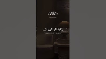ربنا انك تعلم مانخفي وما نعلن - القارئ : احمد النفيس ، سورة ابراهيم #tiktok #quran_h2o