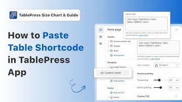 How to Paste Table Shortcode in TablePress App