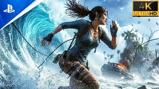 EPIC TSUNAMI | Tomb Raider™ LOOKS TERRIFYING | Immersive Realistic Graphics [4K 60FPS HDR]