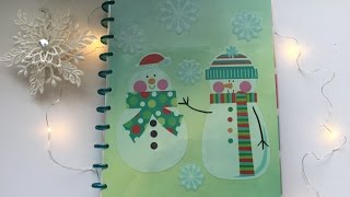 DIY Dollar Tree Happy Planner Cover #2 Winter Theme - Less than $2