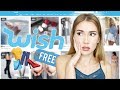 Wearing A Full Outfit of Free Wish Items!! | (Head to Toe)