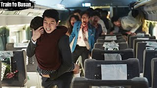 أب وبنتو محبوسين في القطار وكيحاولو النجاة من الزومبي لي فالمدينة كاملة😥 ||ملخص فيلم🎦 Train To Busan