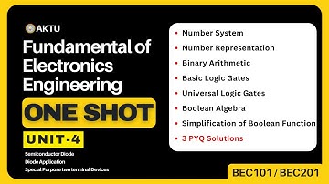 Fundamentals of Electronics Engineering | Unit 4 | ONE SHOT | Aktu Exams | BEC-101/ 201