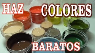 COMO HACER PINTURAS ACRÍLICAS PARA MANUALIDADES - MAKE YOUR OWN PAINTS FOR CRAFTS