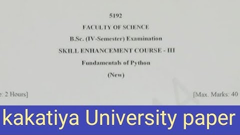 4th(sem)//Fundamentals of python//kakatiya paper