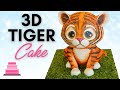 I made the cutest tiger cub cake 