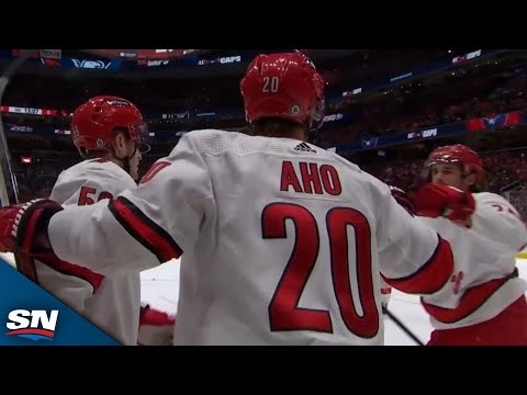 Hurricanes' Sebastian Aho Secures His Eighth Career Hat Trick With A Body Deflection