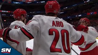 Hurricanes' Sebastian Aho Secures His Eighth Career Hat Trick With A Body Deflection