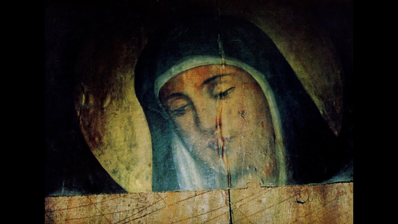 Плачь божией матери. Икона Девы Марии храм гроба Господня. Скорбящая икона Божией матери в Иерусалиме. Лик Богородицы икона Скорбящей.