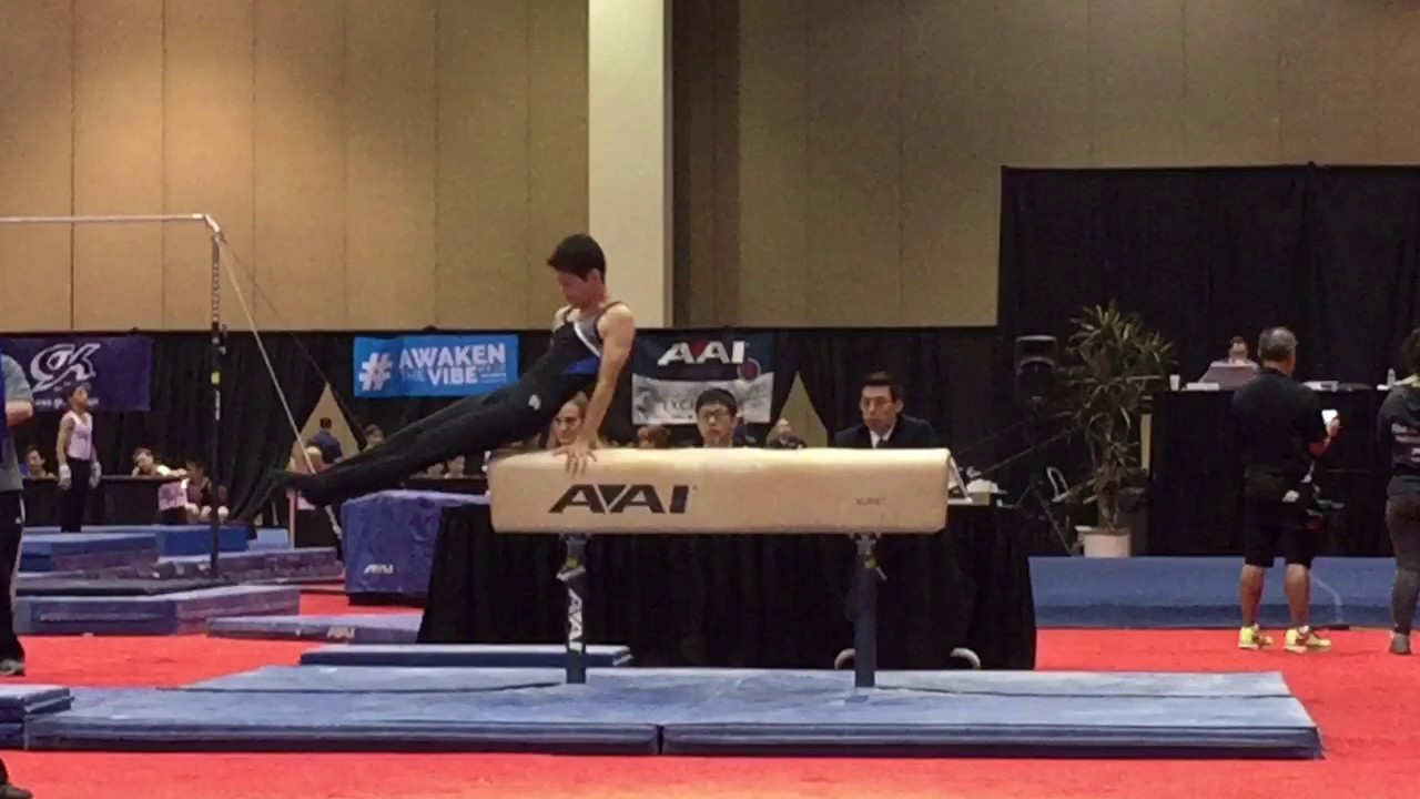 2017 Jacob Tebbets on Pommel Horse at Regional Meet in Reno