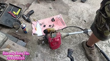 máy cắt cỏ giật nổ lên ga là chết máy ai cũng có thể sửa được đơn giản như ăn kẹo