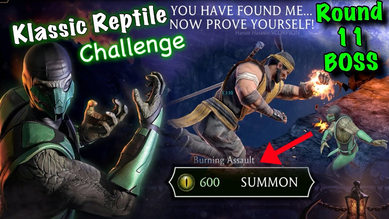 Klassic Reptile Challenge Round 11 Final BOSS | MK Mobile Reptile Eyes