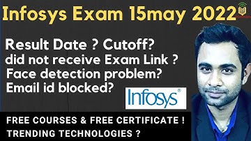 Infosys Exam Result Date | Infosys 15.05.2022 Exam Cutoff | No Exam Link | Email id blocked