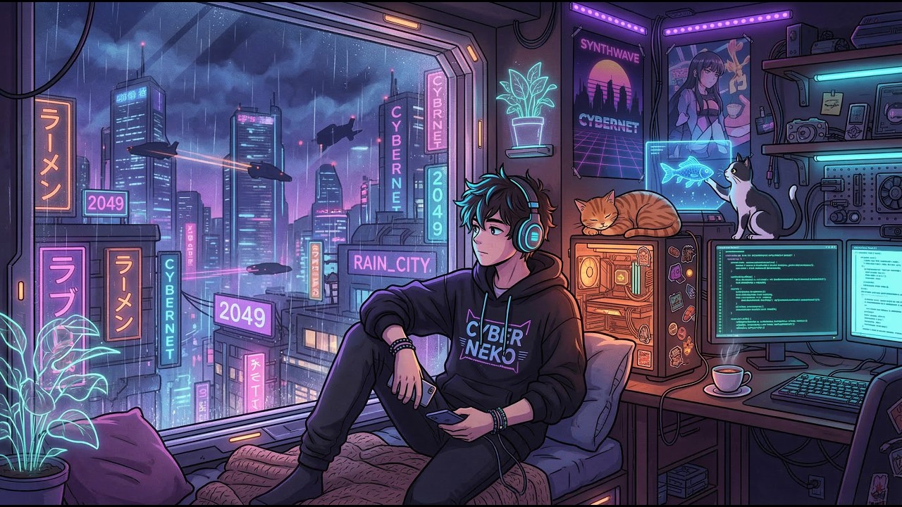 Coding Chill Late Night Coding ⌨️ Lofi Hip Hop / Chill Beats to Stay Productive ...