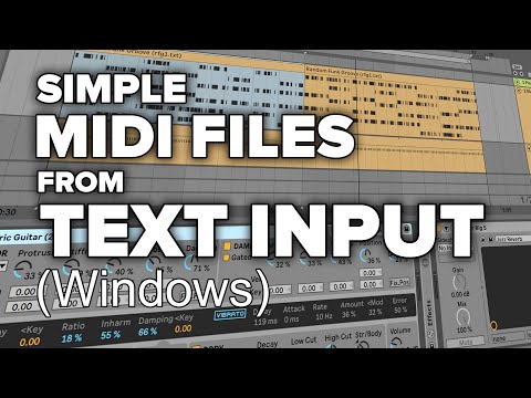 Simple MIDI Files From Text Input (Windows + Ableton Live) 