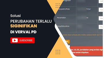 Solusi Indeks Perubahan Terlalu Siginifikan Di Verval PD