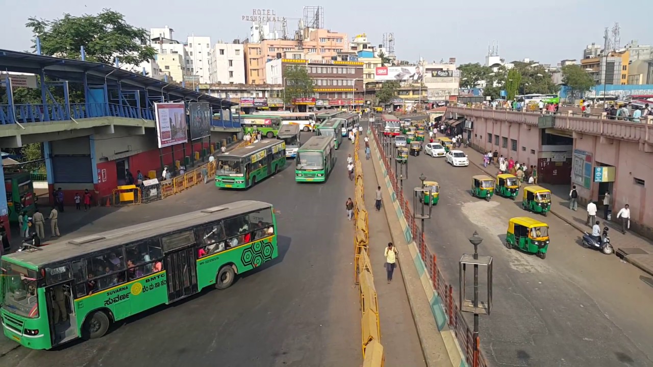 Bangalore Majestic Bus Station area YouTube