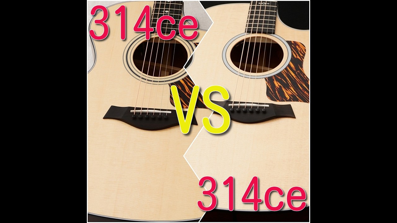 Taylor Next Generation 314ce VS 314ce V-Class - YouTube