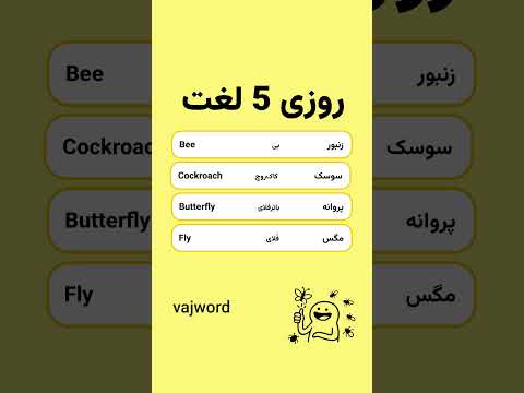 یادگیری 5 کلمه انگلیسی درباره حشرات با ترجمه و تلفظ     