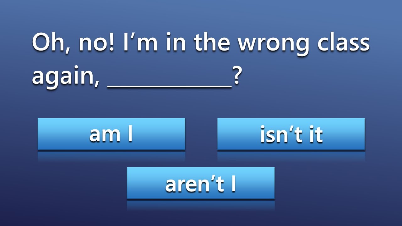 Tag Questions Quiz Grammar Quiz YouTube