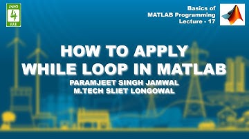 How to apply While Loop in MATLAB #17