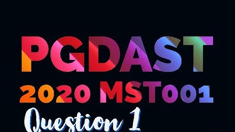 PGDAST Assignment 2020 MST-001 Question 1
