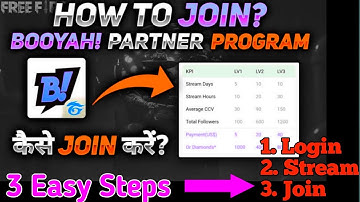 How to join a booyah partner program in 3steps|| HOW TO GET V BADGE IN FREE FIRE