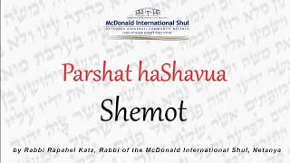 Weekly Parsha with Rav Raphael Katz - 5783 - Shemot