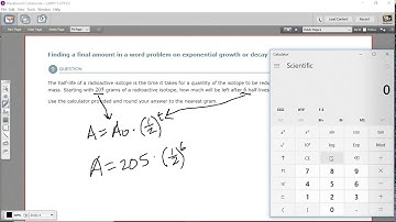 Finding a final amount in a problem on exponential growth or decay