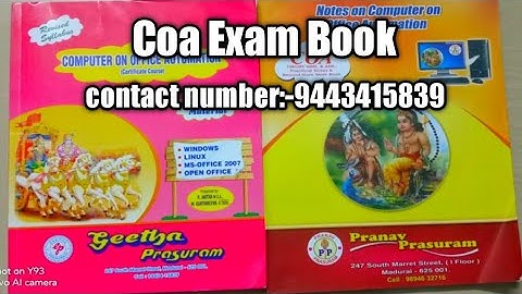 COA  Book  2020 | COMPUTER ON OFFICE AUTOMATION | TNDTE | ONLINE CLASSES  Start.