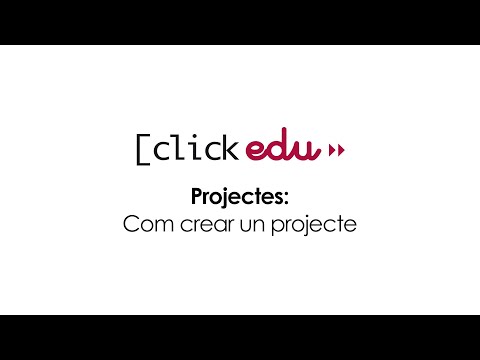 Vídeo: Com Crear Un Projecte Pedagògic