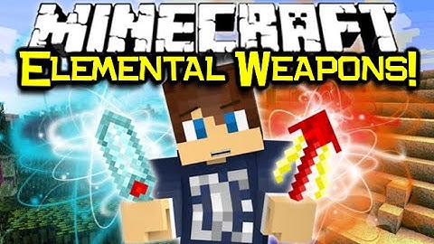 Minecraft ELEMENTAL WEAPONS MOD Spotlight! - Elemental Powers! (Minecraft Mod Showcase)