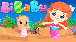 Learn sea animals. First aid with the Little Mermaid! Educational cartoons for babies in English.