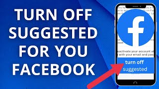 How To Turn Off Suggested For You On Facebook | Remove Facebook suggested post